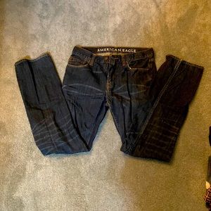 American Eagle mens blue jeans, original straight, size 30x34